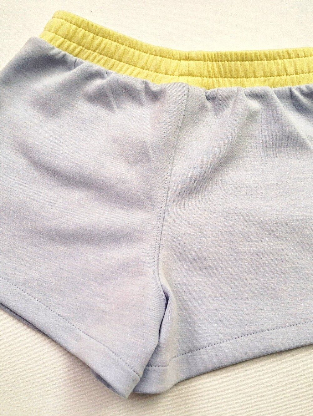 Converse Girls Knit Shorts XS 4/5 Pastel Blue Yellow Pull-On NWT